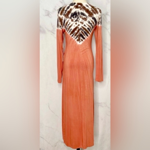 Young Fabulous & Broke Bennet Jersey Tie Dye Midi Dress in Henna Pluto ZB1 - Picture 8 of 9